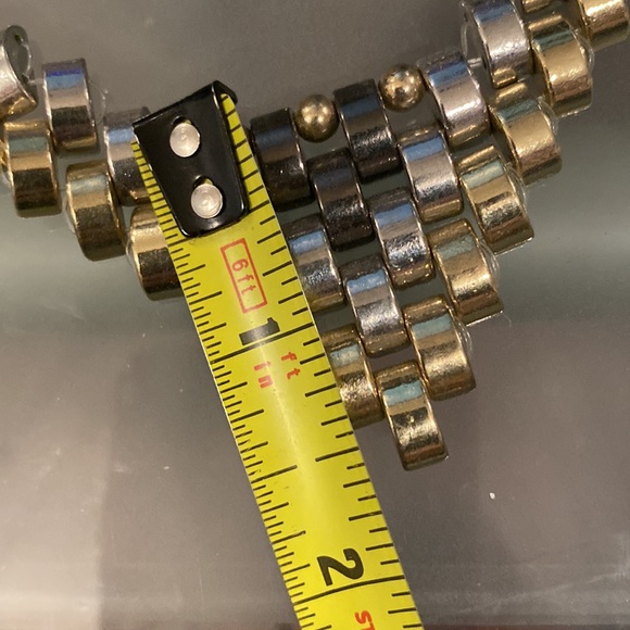 EXPRESS - necklace: signed gold / silver toned linked, adjustable - Picture 8 of 16